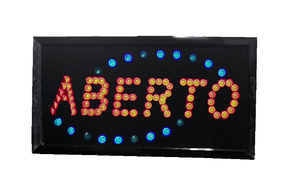 Painel de led decorativo "Aberto"