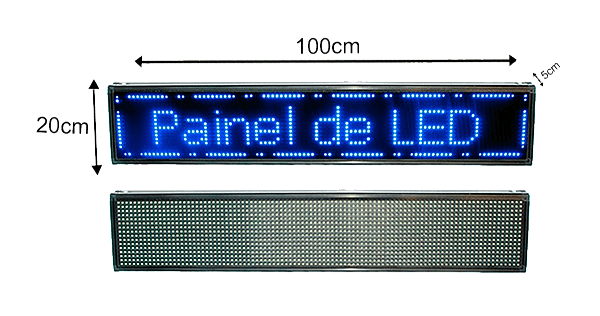 Painel P10 Azul 100x20cm