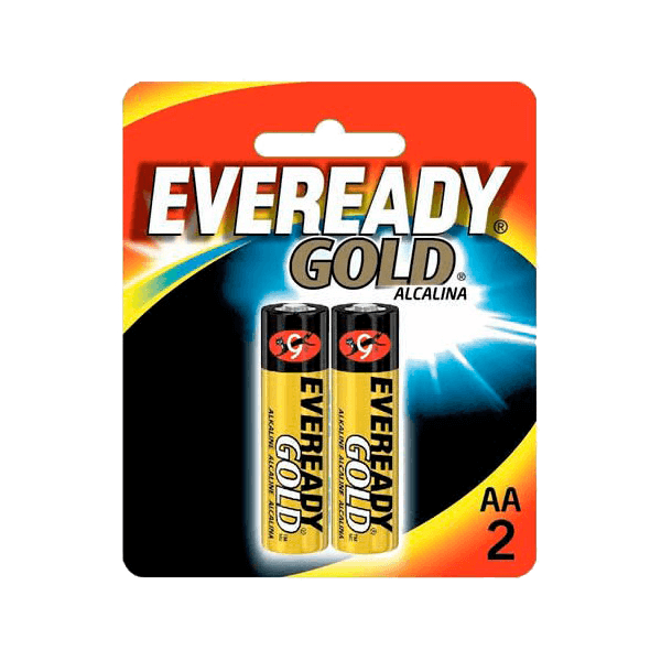 Pilhas Gold Eveready AA C/2