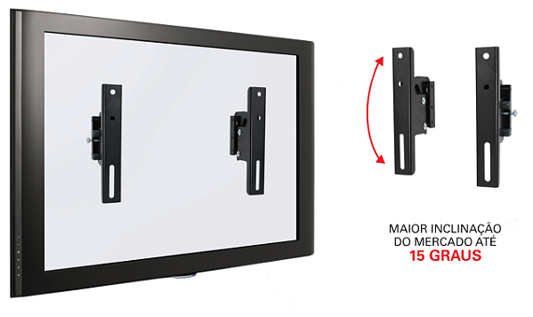 Suporte de Parede Multivisão INFINITI PLUS com Inclinação p/TVs LCD / PLASMA / LED de 14 a 71