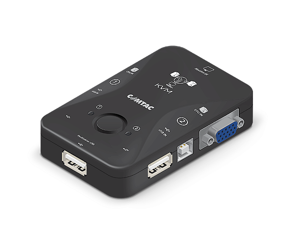 Switch KVM Comtac USB para 2 computadores