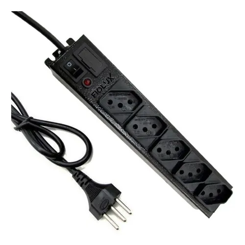 Filtro de Linha Fiolux Metálico com 6 Tomadas