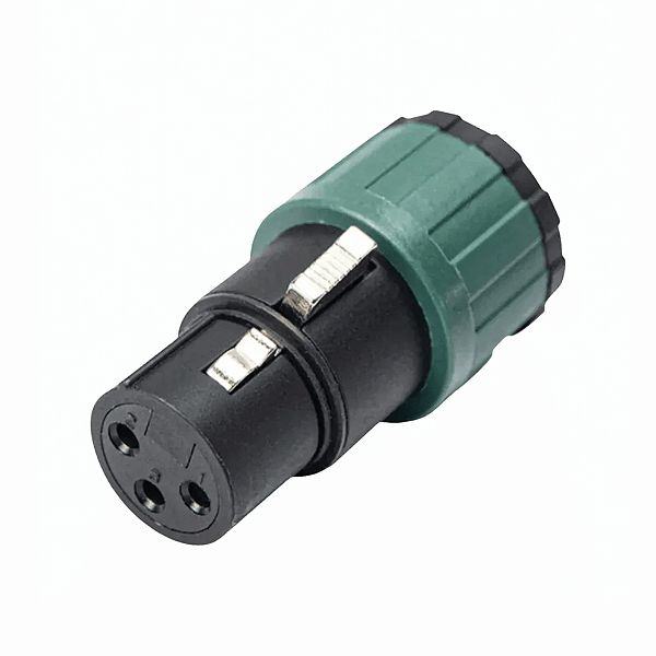 Conector XLR Fêmea 3 Pinos 90º Low Profile SASLP3F Santo Angelo