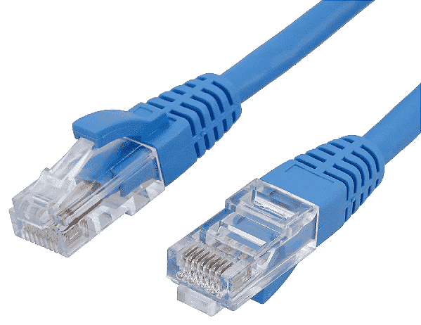 Cabo de rede Patch Cord Cat-6e com 0,5 metros 24AWG Azul ( ANATEL )