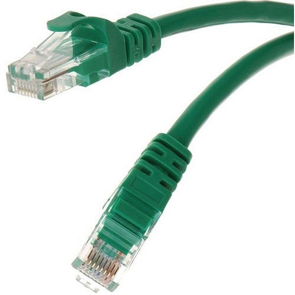 Cabo de rede Patch Cord Cat-5e com 1,5 metros 26AWG Verde ( ANATEL )