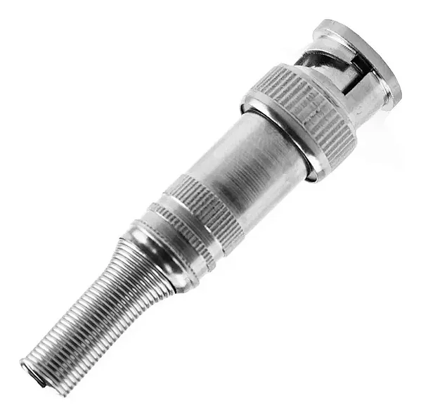 Pino BNC Metal 4mm Profissional com Mola e Parafuso Macho
