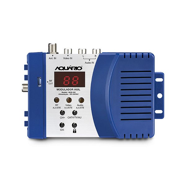 Modulador Ágil De Áudio E Vídeo Para Tv/catv Aquário Mod-002 Azul 100-240vac