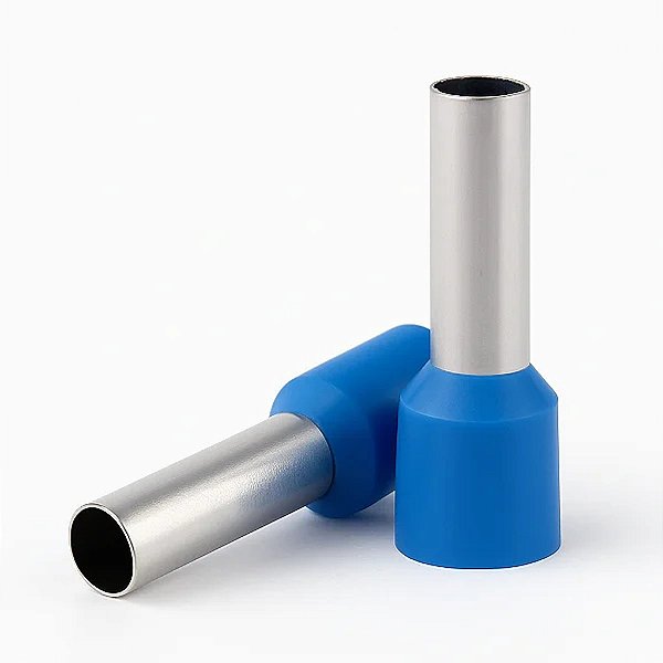 Terminal Tubolar Simples 0,25 mm C8 Azul