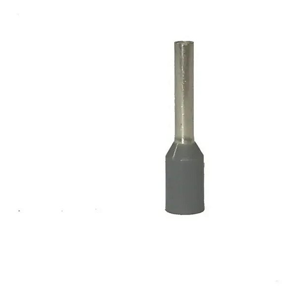 Terminal Tubolar Simples 0,75mm Cinza 100 Peças E7508