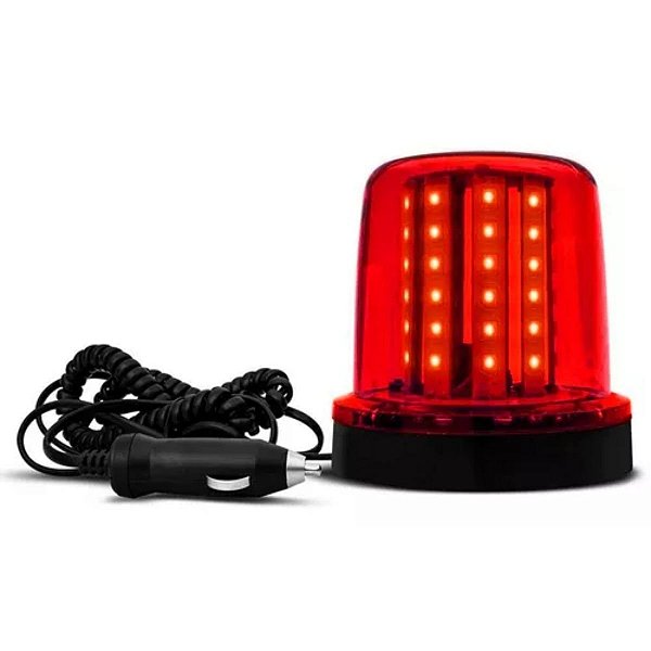 GIROFLEX LED 12V 24 LEDS BASE C/IMA VERMELHO