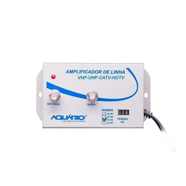 Amplificador de Linha de TV 30dB AL-30 Aquario