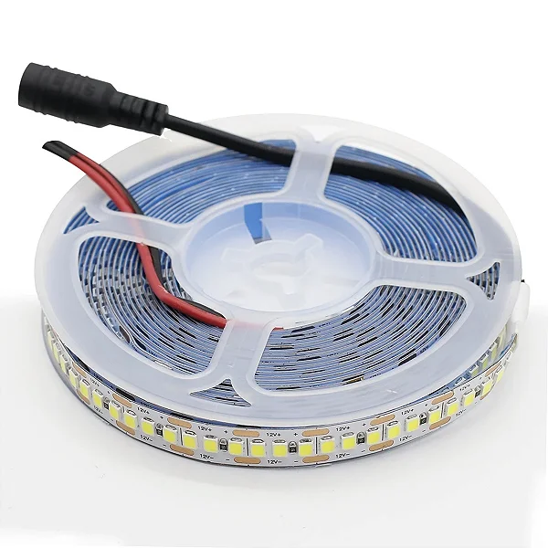 Fita LED 12V 240 LEDs/m Branco Neutro 4000K IP20 5 Metros Modelo 3528