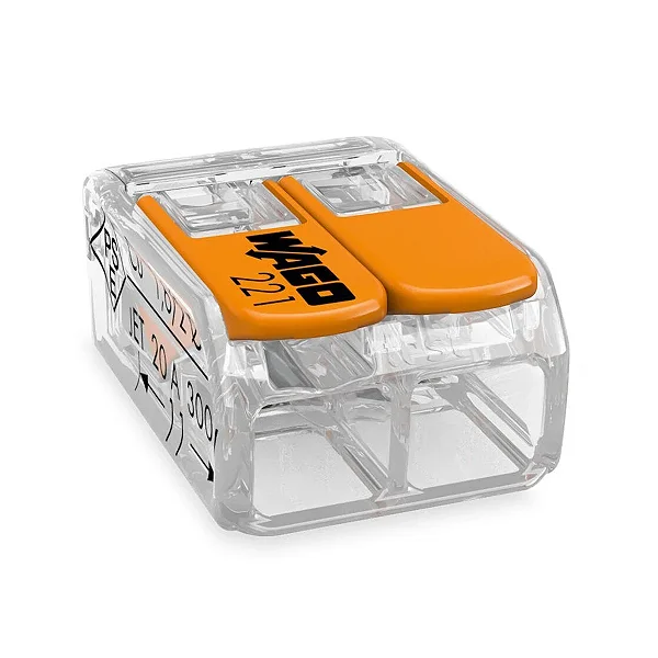 Conector de Emenda 2 Vias 221-412 Wago