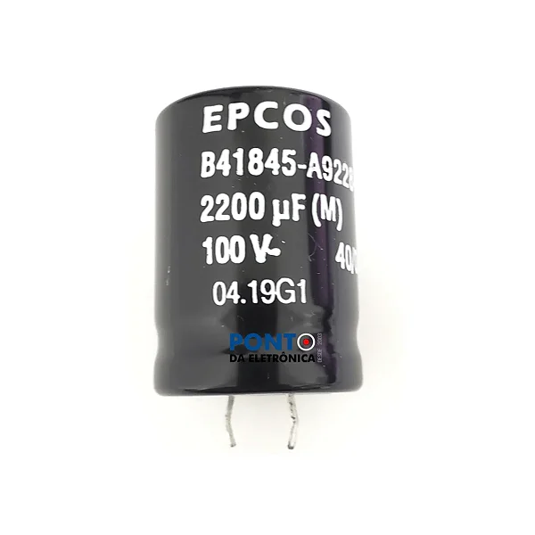 Capacitor Eletrolitico Epcos B41845A92228MO 2200uF 100V