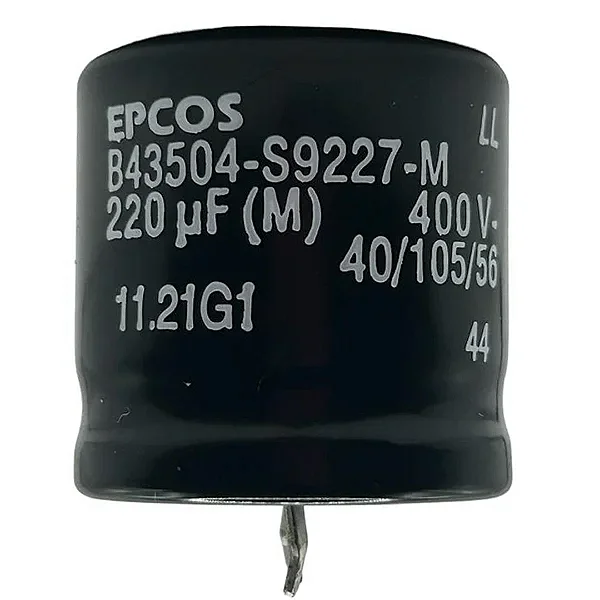 Capacitor Eletrolitico Epcos B43504 220uF 400V 25x40mm