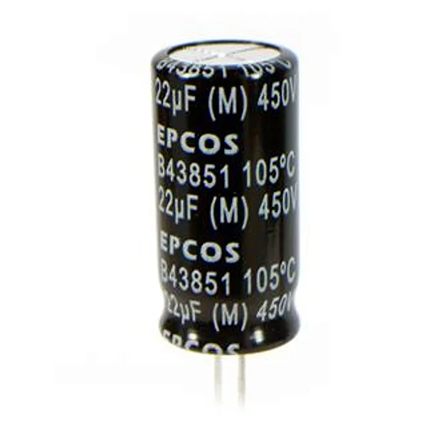 Capacitor Eletrolitico Epcos B43851 22uF 450V 12.5x25mm