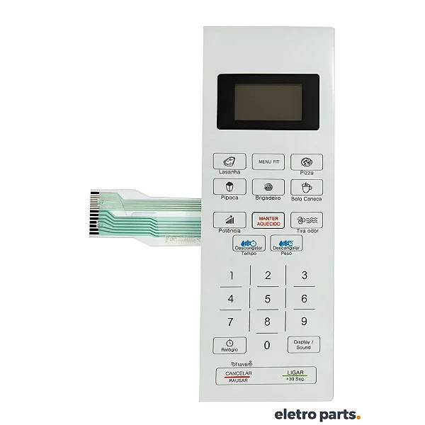 Membrana Microondas Philco PMO 28 BB Branca 25,4x8,4cm