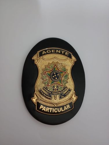 Distintivo Agente Particular em Couro Legítimo