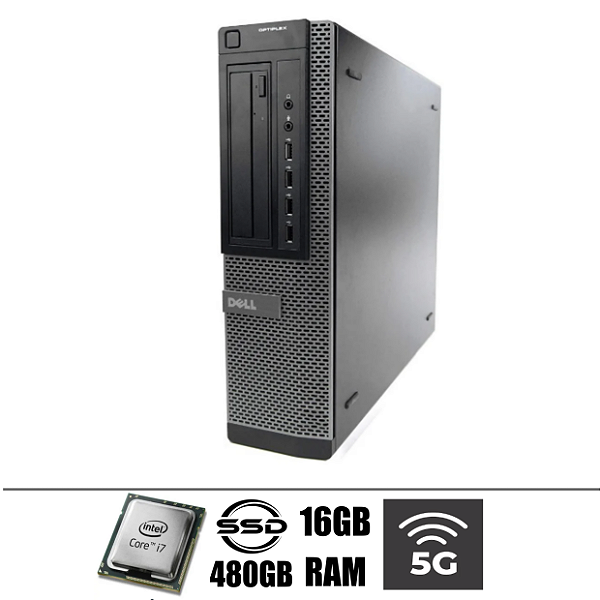 Computador Dell Optiplex Core i7 16GB SSD 480GB WIFI 5G. 1 Ano de Garantia. Até 12x Sem Juros/10% OFF Pix. Entrega e Instalação Grátis.