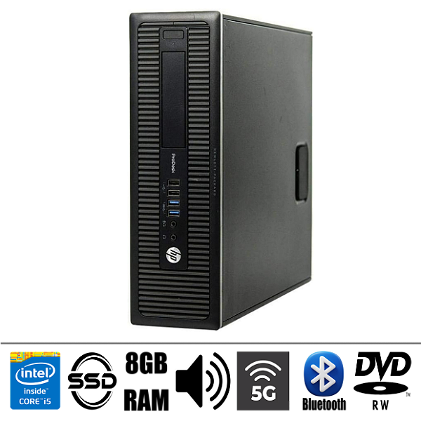 Computador HP Prodesk Core i5 Quarta Geração 3.50 GHZ 8GB SSD 256GB WIFI 5G e Bluetooth. 1 Ano de Garantia. Até 12x Sem Juros/10% OFF Pix. Entrega e Instalação Grátis.