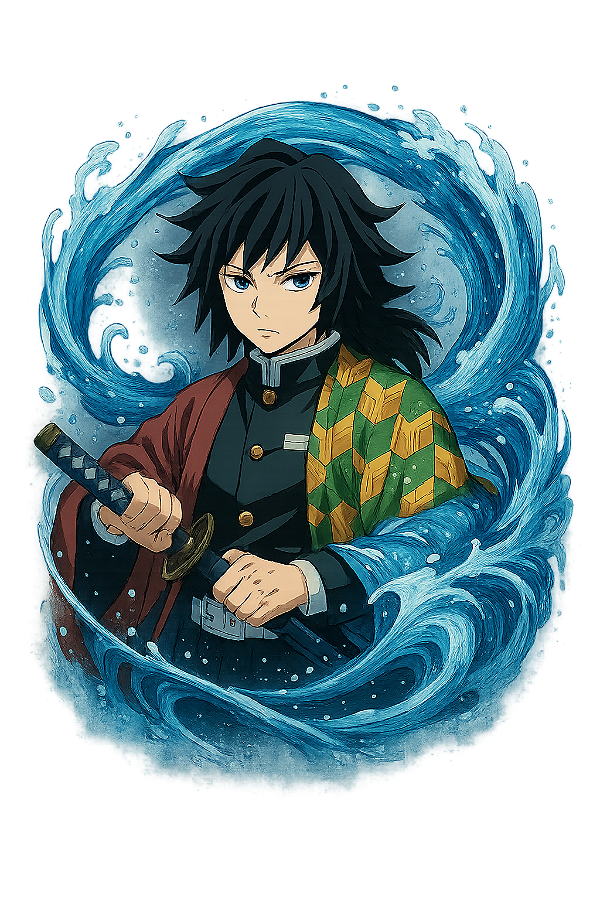 🌊 Camisa Giyu Tomioka – Coleção Demon Slayer