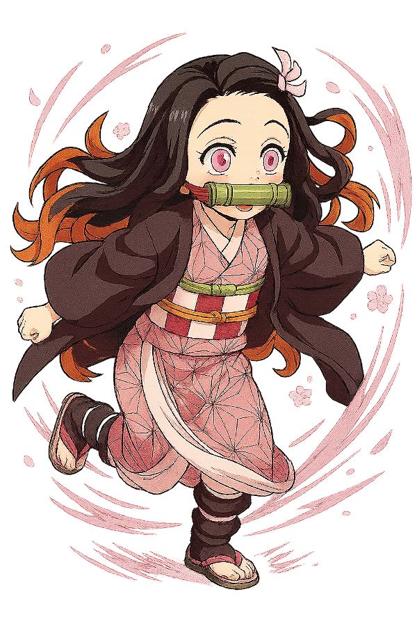 🌸✨ Camisa Nezuko Correndo – Coleção Demon Slayer