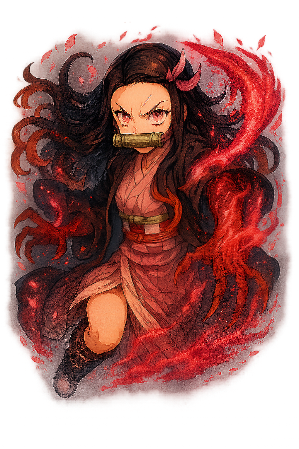 🔥🌸 Camisa Nezuko Demoníaca – Coleção Demon Slayer