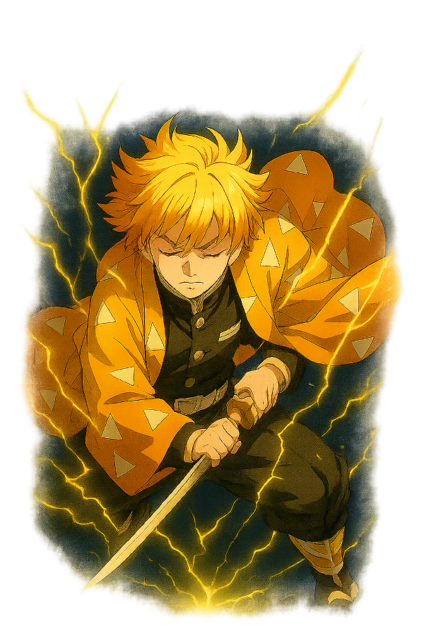 ⚡ Camisa Zenitsu – Coleção Demon Slayer