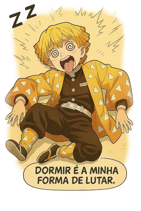 ⚡😴 Camisa Zenitsu Dorminhoco – Coleção Demon Slayer
