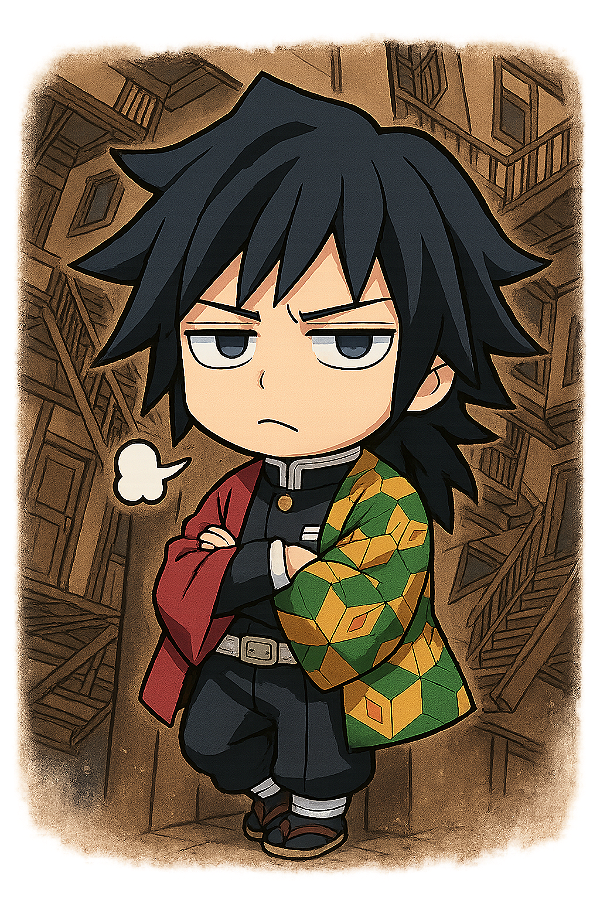 😒 Giyu Entediado – Coleção Chibi