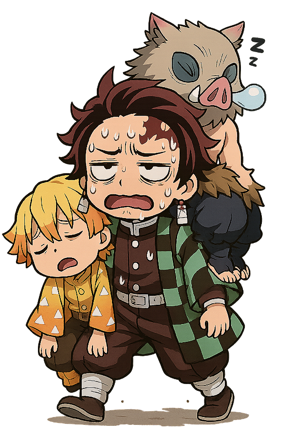 😩 Tanjiro Exausto – Coleção Chibi