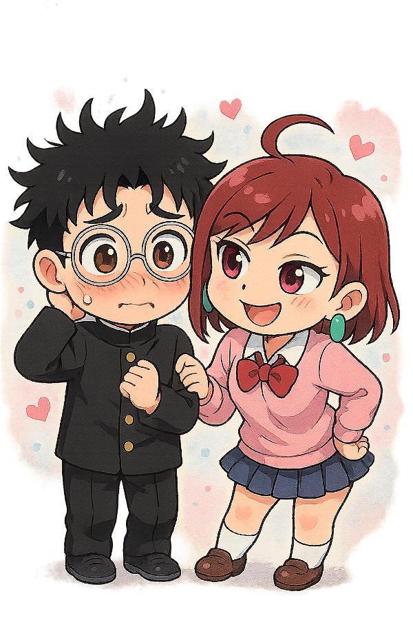❤️👓 Momo & Okarun Apaixonados – DanDaDan