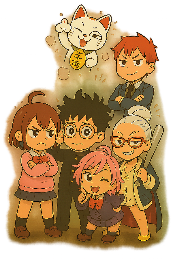 👾✨ Equipe Chibi DanDaDan – Camisa Exclusiva