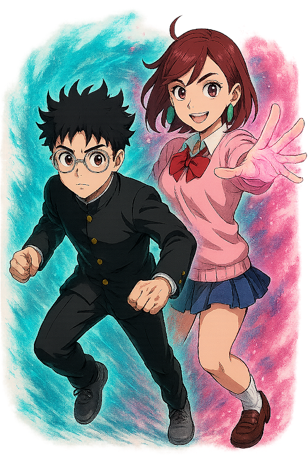 👫⚡ Momo & Okarun Unidos – Coleção DanDaDan
