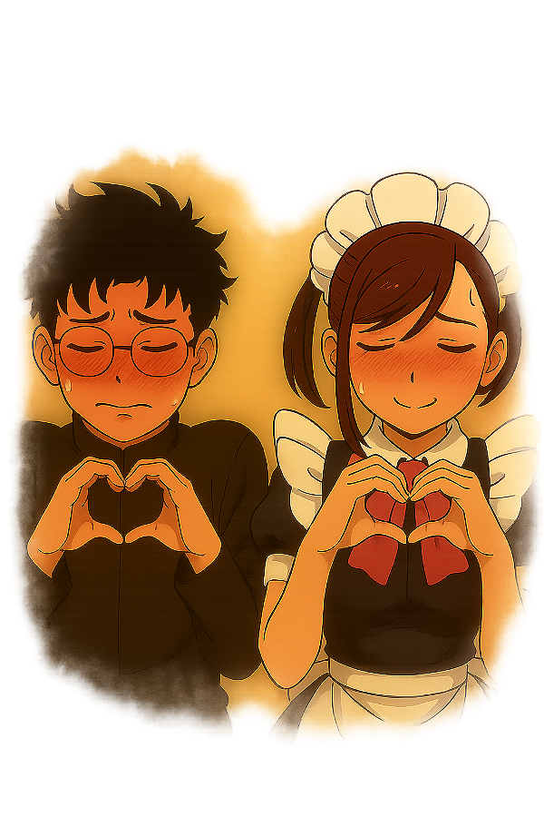 💑✨ Momo e Okarun Corações – Coleção DanDaDan