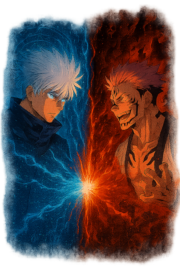 ✨⚡ Gojo vs Sukuna – Jujutsu Kaisen | Camisa Anime