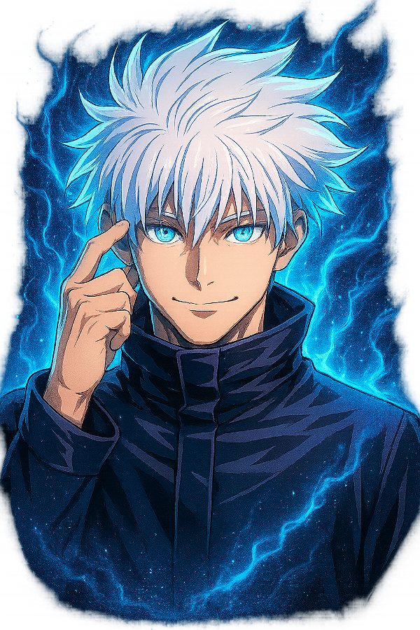 ✨💥 Gojo Satoru Olhos de Infinito – Jujutsu Kaisen | Camisa Anime