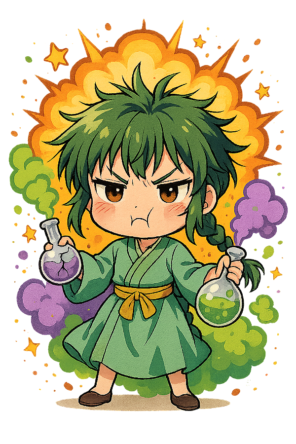 ✨🧪 Maomao Cientista – Explosões Chibi | Diário de uma Apotecária