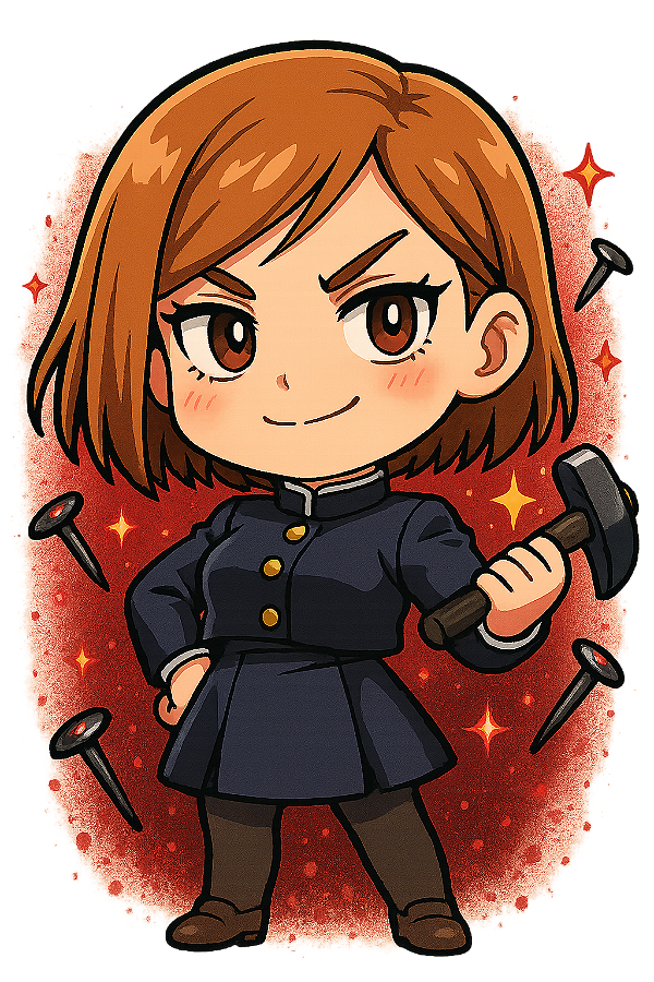 🔨🌟 Nobara Impactante – Jujutsu Kaisen | Camisa Anime Chibi