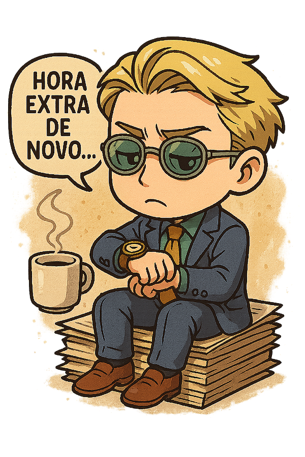 ✨☕ Nanami Entediado – Jujutsu Kaisen | Camisa Anime Chibi