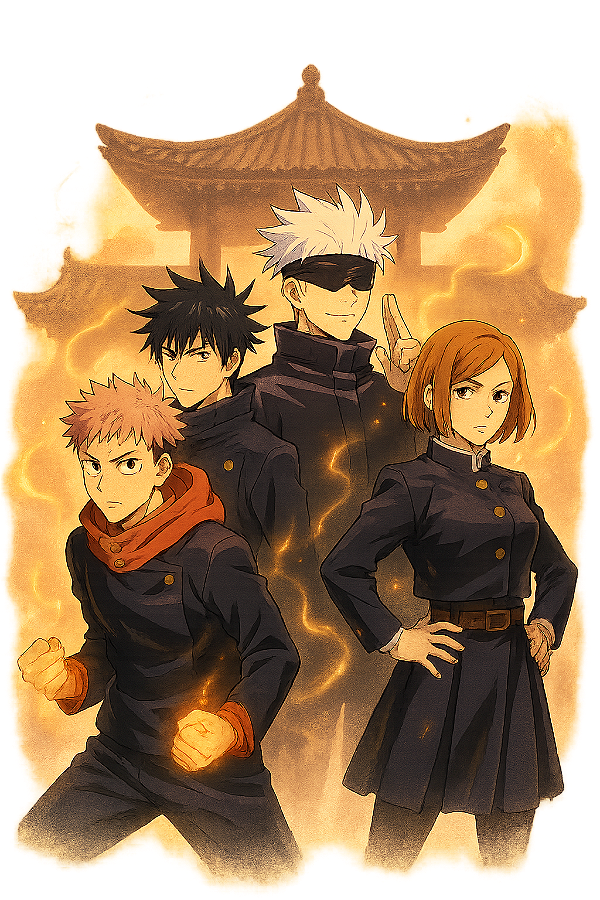 ✨🔥 Golden Squad – Jujutsu Kaisen | Camisa Anime