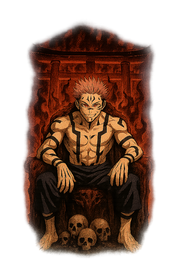 ✨👑 Sukuna Trono – Jujutsu Kaisen | Camisa Anime