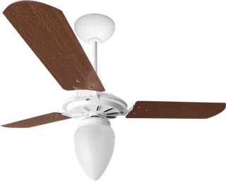 Ventilador De Teto Rico Branco/Mogno  127V Ventex