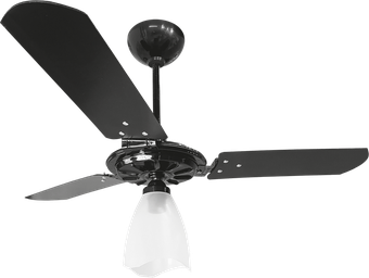 Ventilador De Teto Yris Preto/Preto 127V Ventex