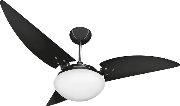 Ventilador De Teto Noronha Ventex Preto 220V 3 Pás Led Branco Frio