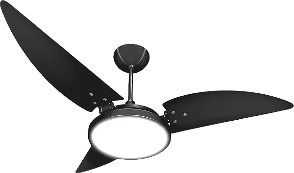Ventilador De Teto Maragogi Ventex Preto 220V 3 Pás Led Branco Frio