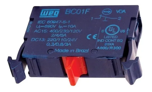 Bloco de Contato weg Csw/Cew NF P/ Botao Weg BC01F