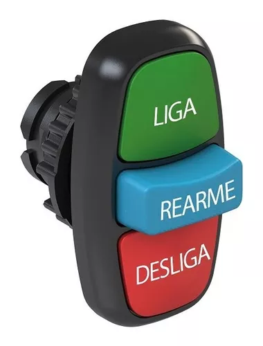 Botão Triplo Liga Desl Reset Weg Csw2-btf241ldrm Ip66 22mm