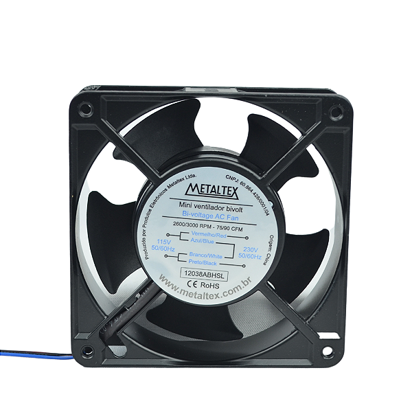 Ventilador de Painel 120X120X38MM Bivolt 110/220V Metaltex/lukma