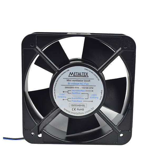 Ventilador de Painel 150X150X50MM Bivolt 115/230V 50/60Hz